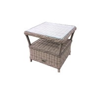 Rengard AMY Rattan Bistro Set with Small Coffee Table - Image 3