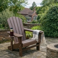 Rengard ADIRONDACK Garden Armchair with a Pull-Out Cupholder - Image 2
