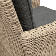 Rengard ABBEY Medium Rattan Dining Set – 140cm Round Table with 6 Reclining Armchairs - Image 8