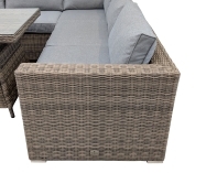 Rengard JENNY Modular 8 Seat Rattan Corner Sofa Set with Gas Fire Pit Table and 2 Footstools - Image 3