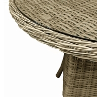 Rengard ABBEY Medium Rattan Dining Set – 140cm Round Table with 6 Reclining Armchairs - Image 6