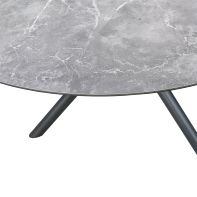 Rengard WALTZ 4 Seat Aluminium Rope Garden Dining Set - Round HPL Table in Anthracite Grey - Image 3