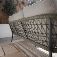 WALTZ Rope Weave 3 Seat Sofa Set - Ivy Green - Image 4