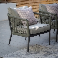 WALTZ Rope Weave 3 Seat Sofa Set - Ivy Green - Image 2