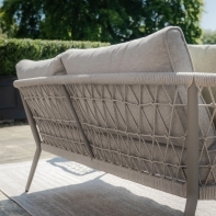 WALTZ Rope Weave 2 Seat Sofa Set - Cool Linen - Image 5