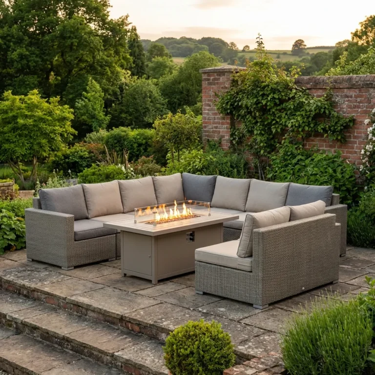 Firepit Table Staffordshire: Pair with Modular Rattan Sets