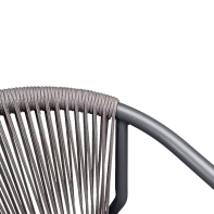 Rengard OLIVER Aluminium Garden Armchair with Teak Armrests and Waterproof Seat - Image 3