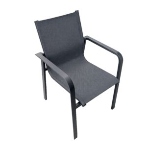 Rengard RONA Aluminium Stackable Garden Armchair with Textilene Seat Fabric
