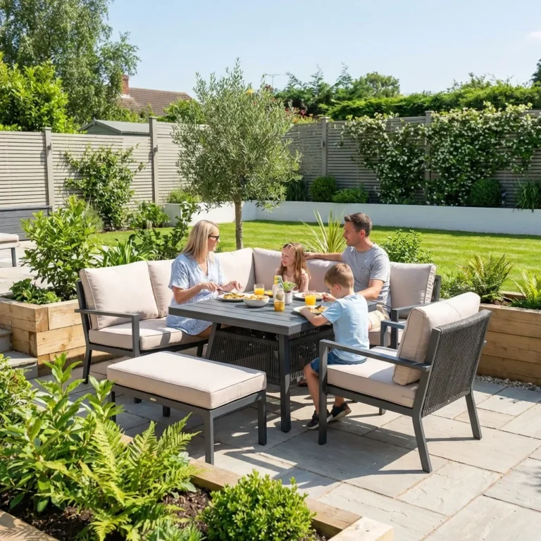Modern Rope Aluminium Patio Sets for Family Gardens in Birmingham