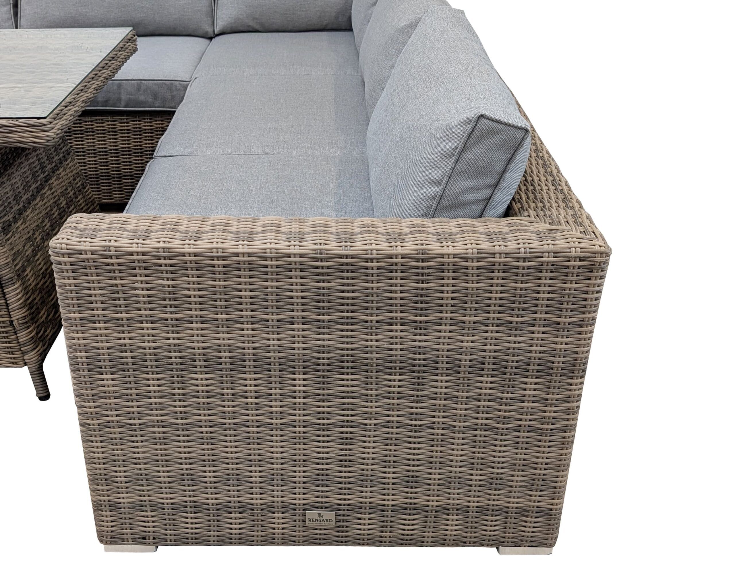 Rengard JENNY Rattan Modular Compact 4 Seat Corner Sofa Set with Coffee Table - Image 4