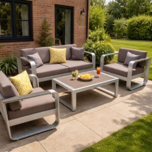 rengard garden and outdoor FAIRY sofa set with aluminium and wpc finish