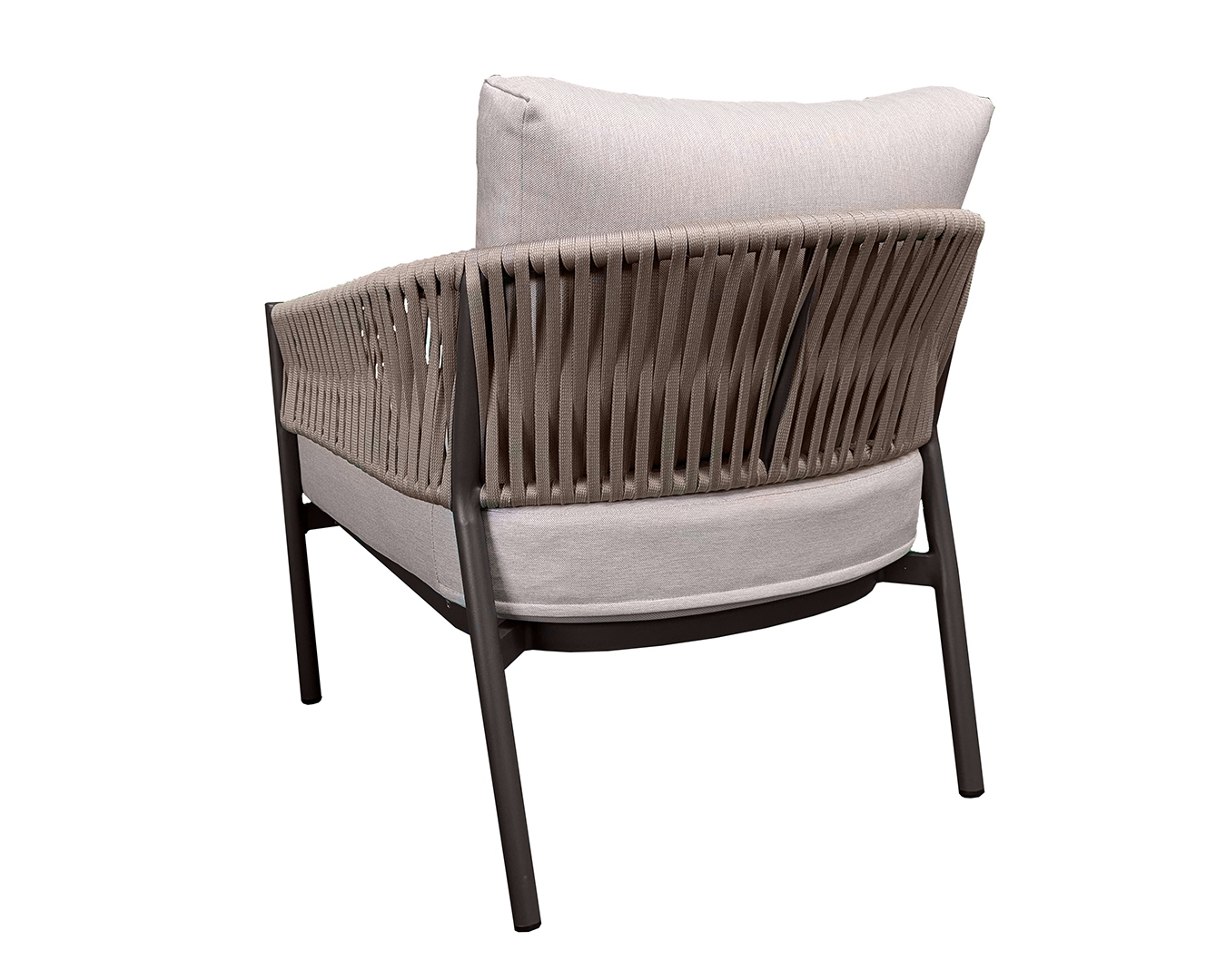 Rengard JAVA Aluminium Rope 3 Seater Sofa Lounge Set with 2 Armchairs and 2 HPL Coffee Tables - Image 4