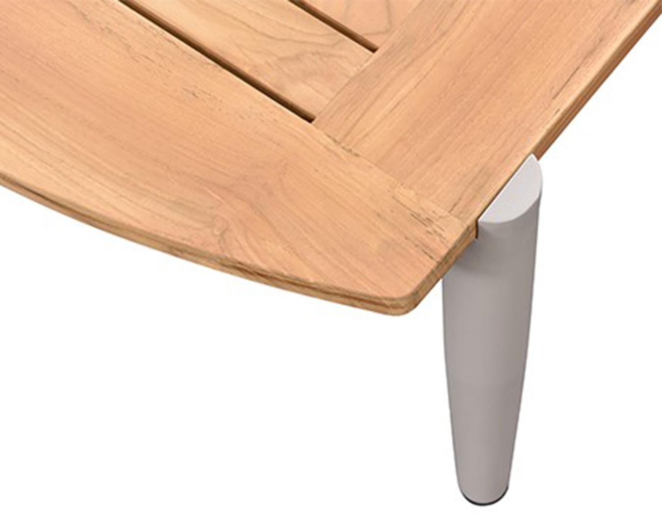 Rengard SAMBA Aluminium Rope and Teak Wood 2 Seater Lounge Set with 2 Armchairs and Coffee Table - Image 6