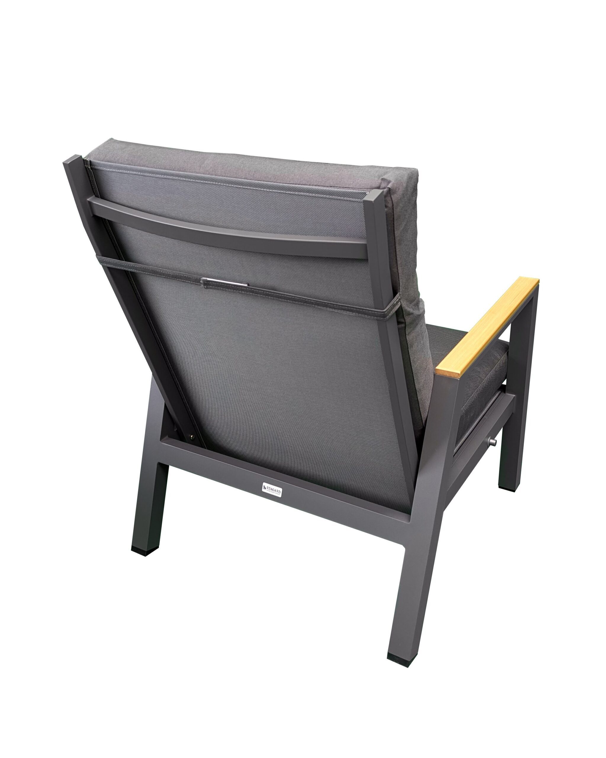 Rengard OSCAR Aluminium Reclining 3 Seater Sofa Lounge Set with 2 Armchairs and Footstools - Image 3