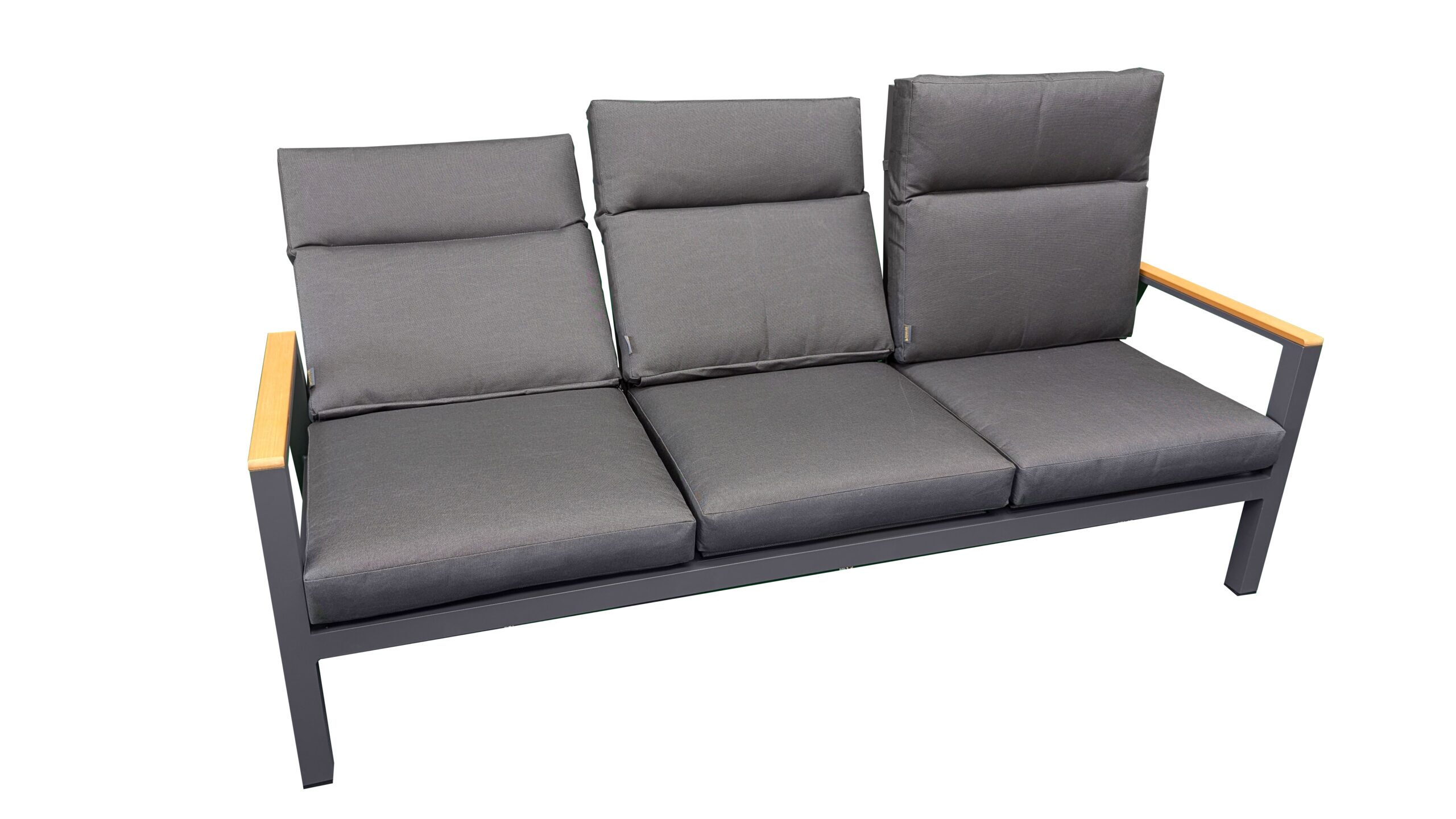 Rengard OSCAR Aluminium Reclining 3 Seater Sofa Lounge Set with 2 Armchairs and Footstools - Image 2