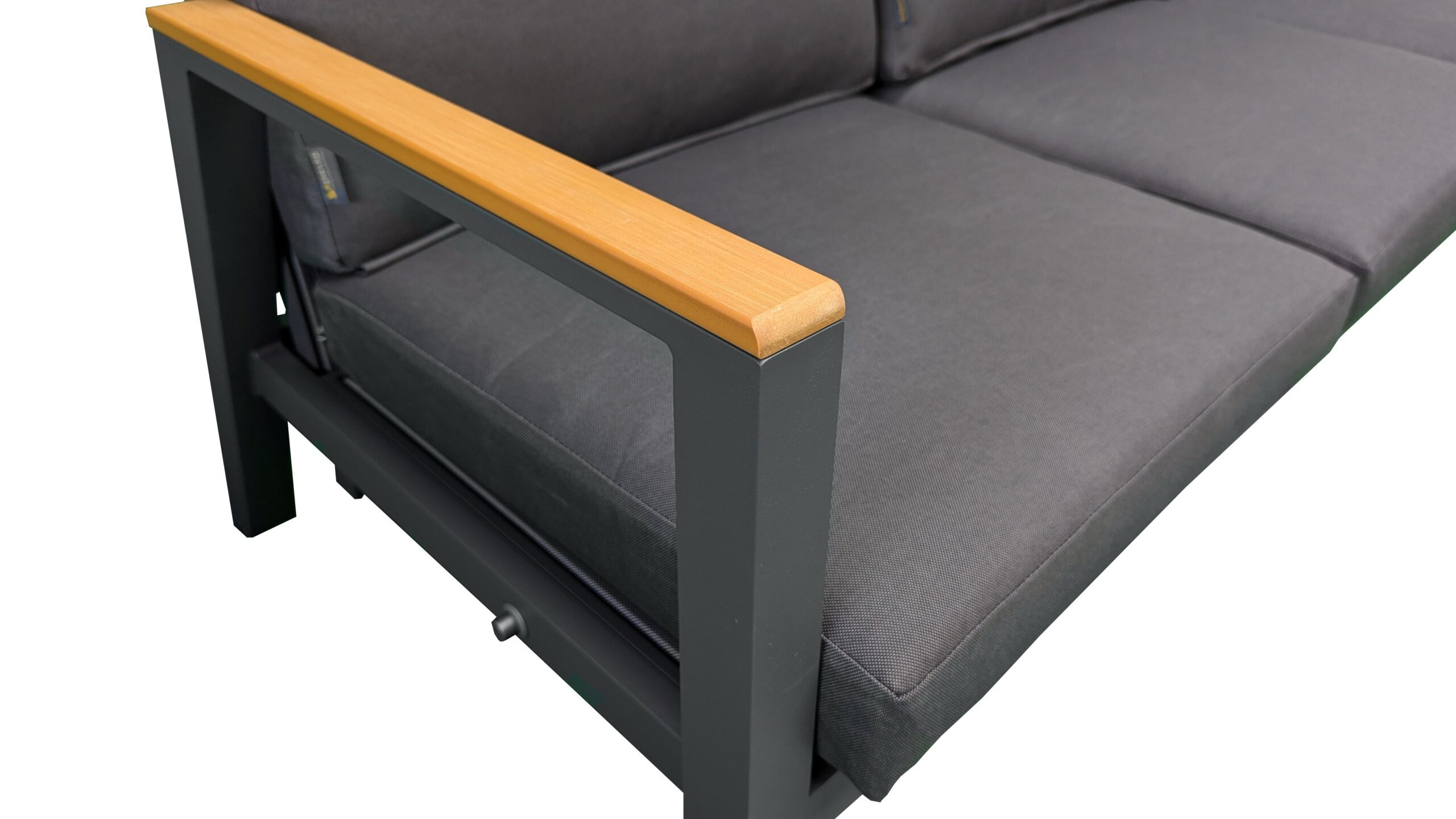 Rengard OSCAR Aluminium Reclining 3 Seater Sofa Lounge Set with 2 Armchairs and Footstools - Image 8