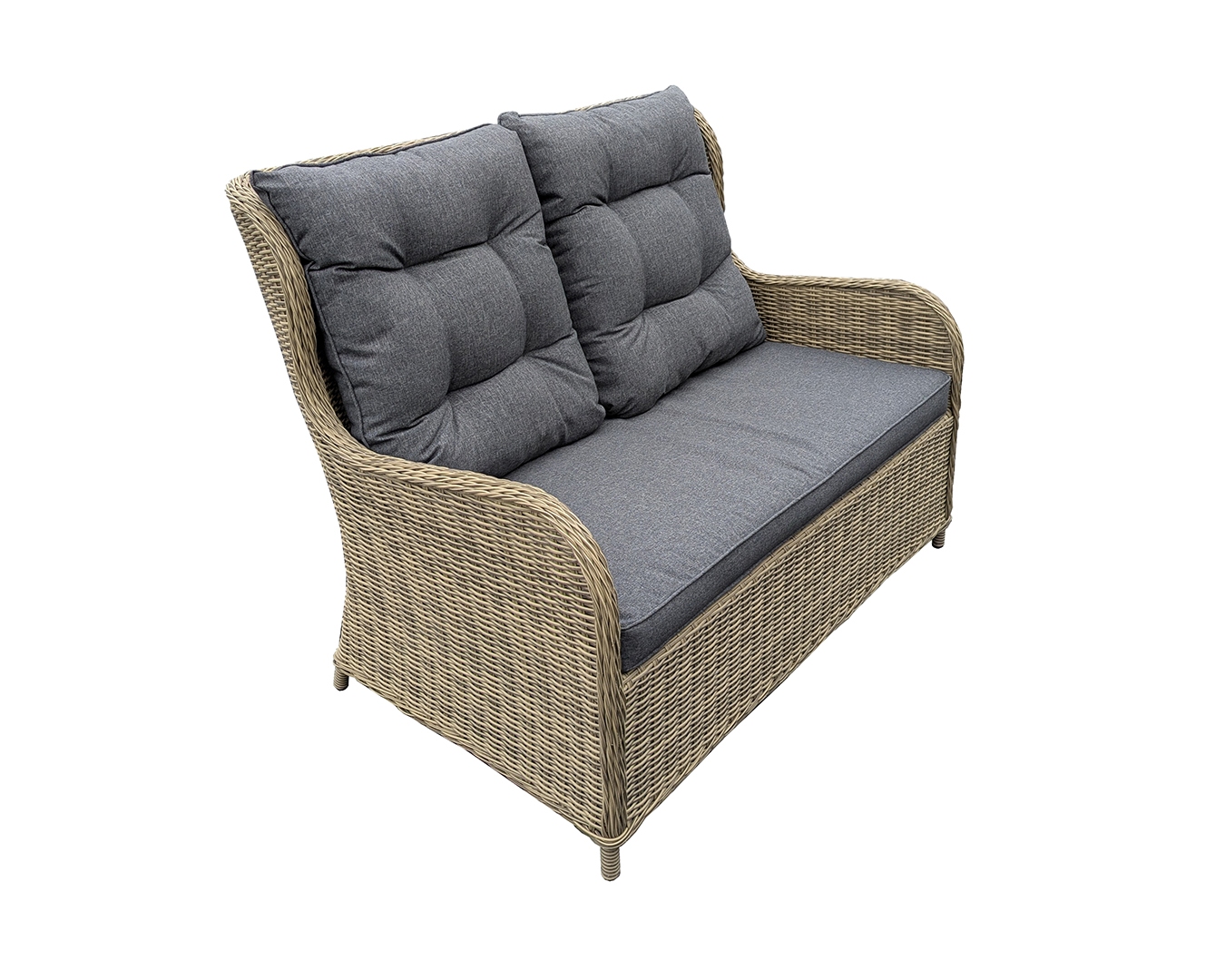 Rengard ADELE Rattan 2 Seater Garden Sofa with Thick Cushions