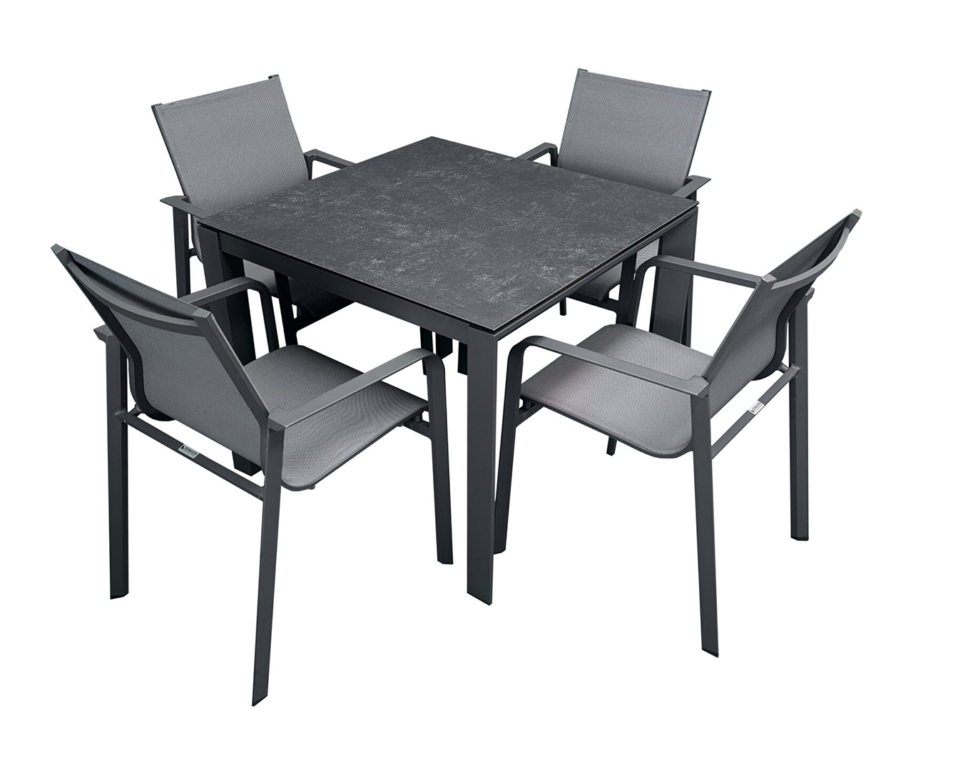 Rengard RONA Aluminium Stackable Garden Armchair with Textilene Seat Fabric - Image 2