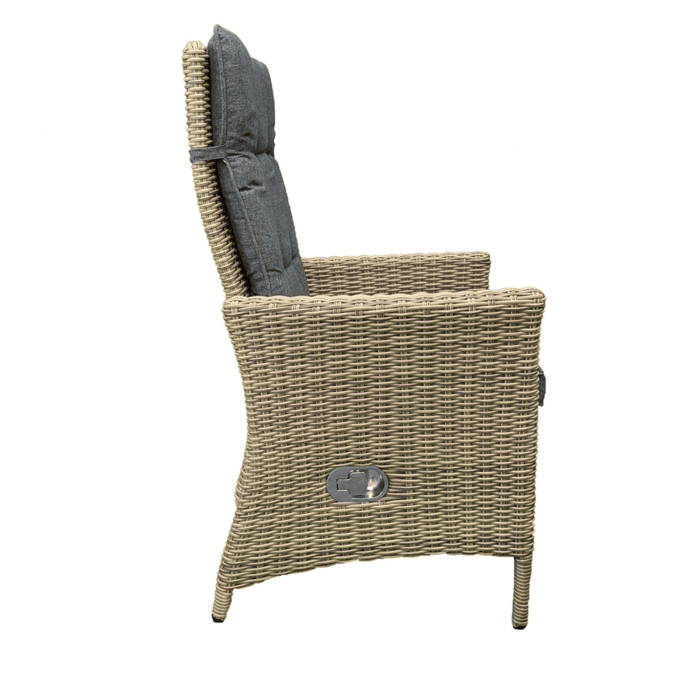 Rengard ABBEY Rattan Lounge Set with 2 Reclining Armchairs and Coffee Table - Image 3