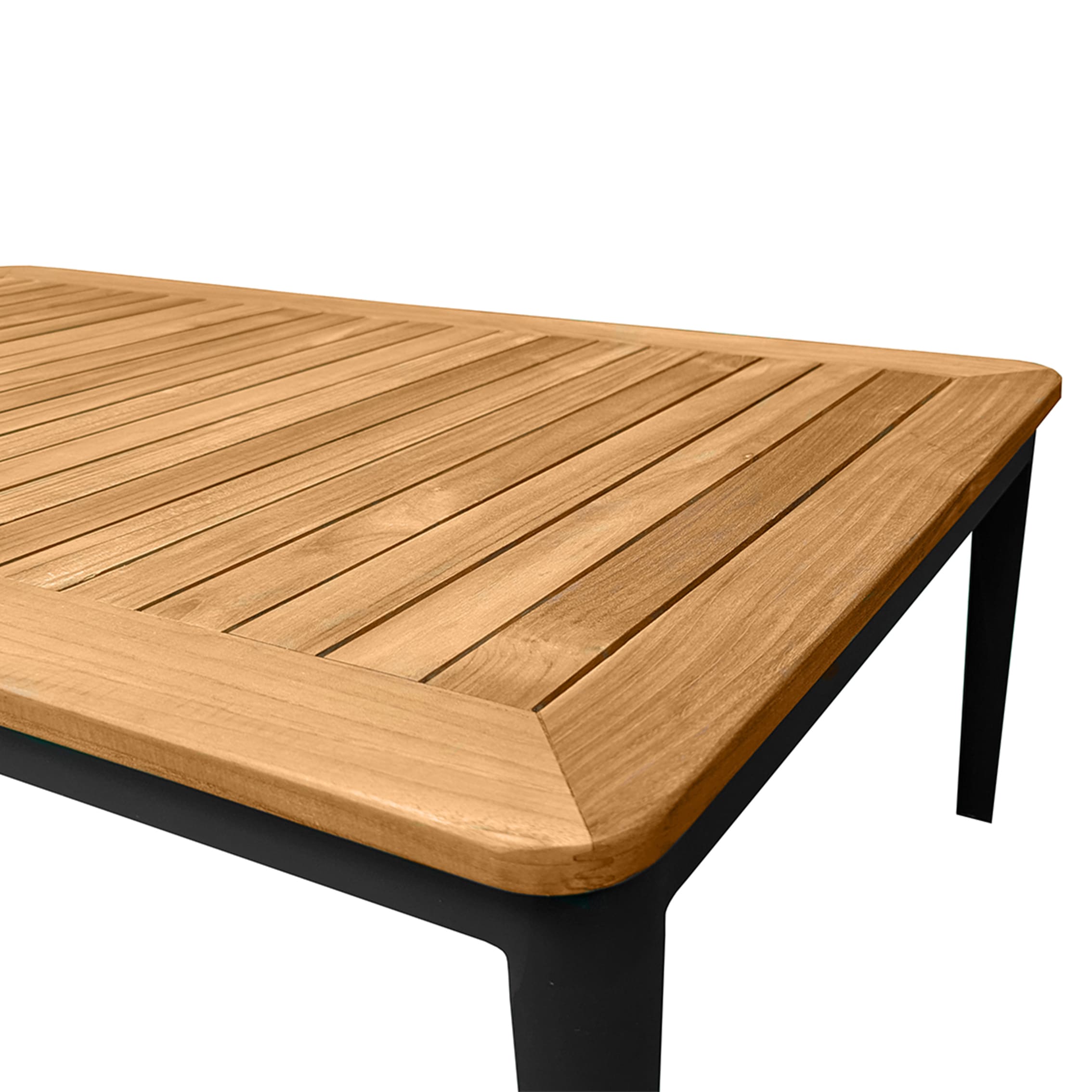 Rengard HAIDY Aluminium Rope 3 Seater Garden Sofa Set with 2 Armchairs and Teak Coffee Table - Image 3