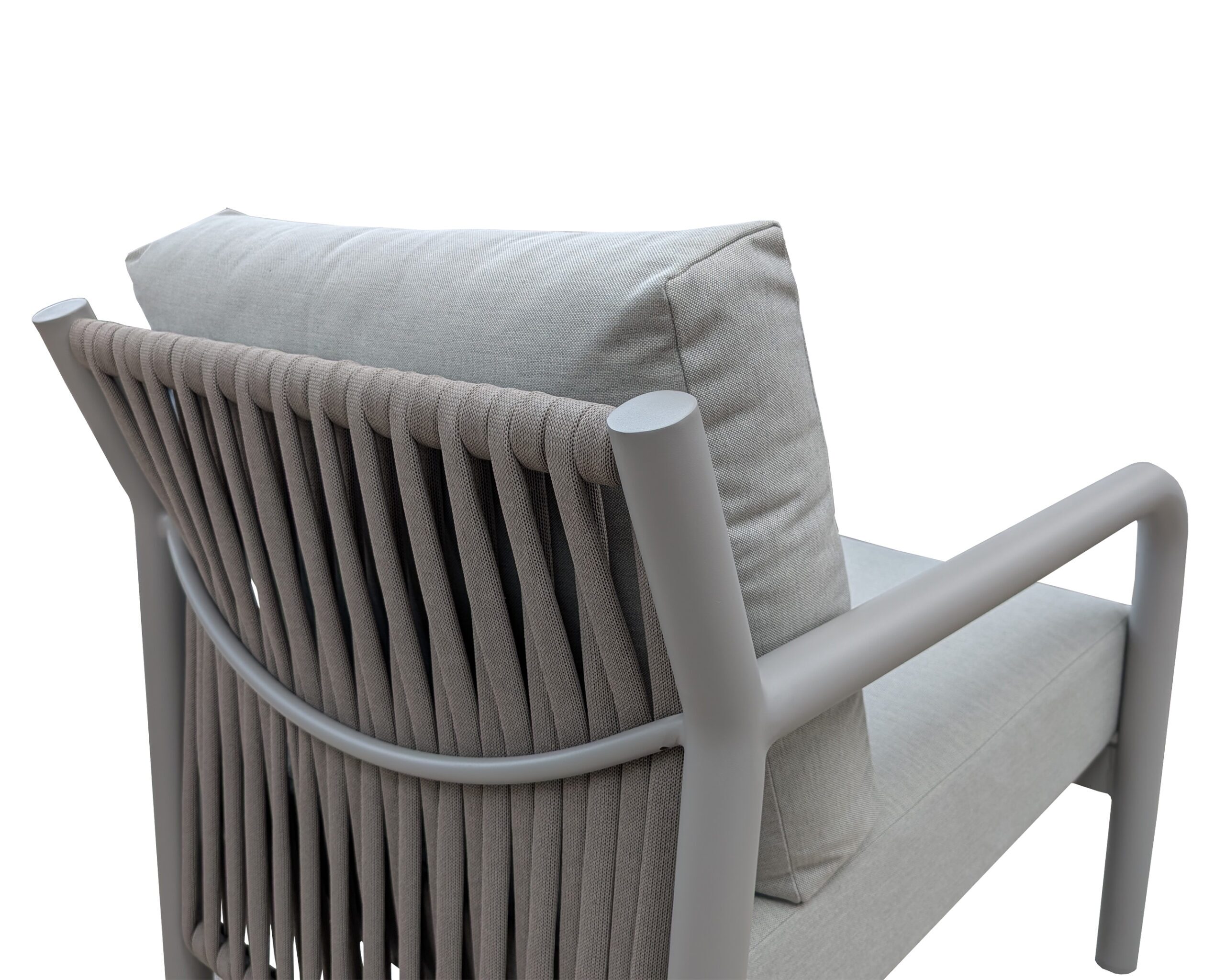 Rengard MIAMI Aluminium Rope 3 Seater Sofa Lounge Set with 2 Armchairs and 2 Coffee Tables - Image 2