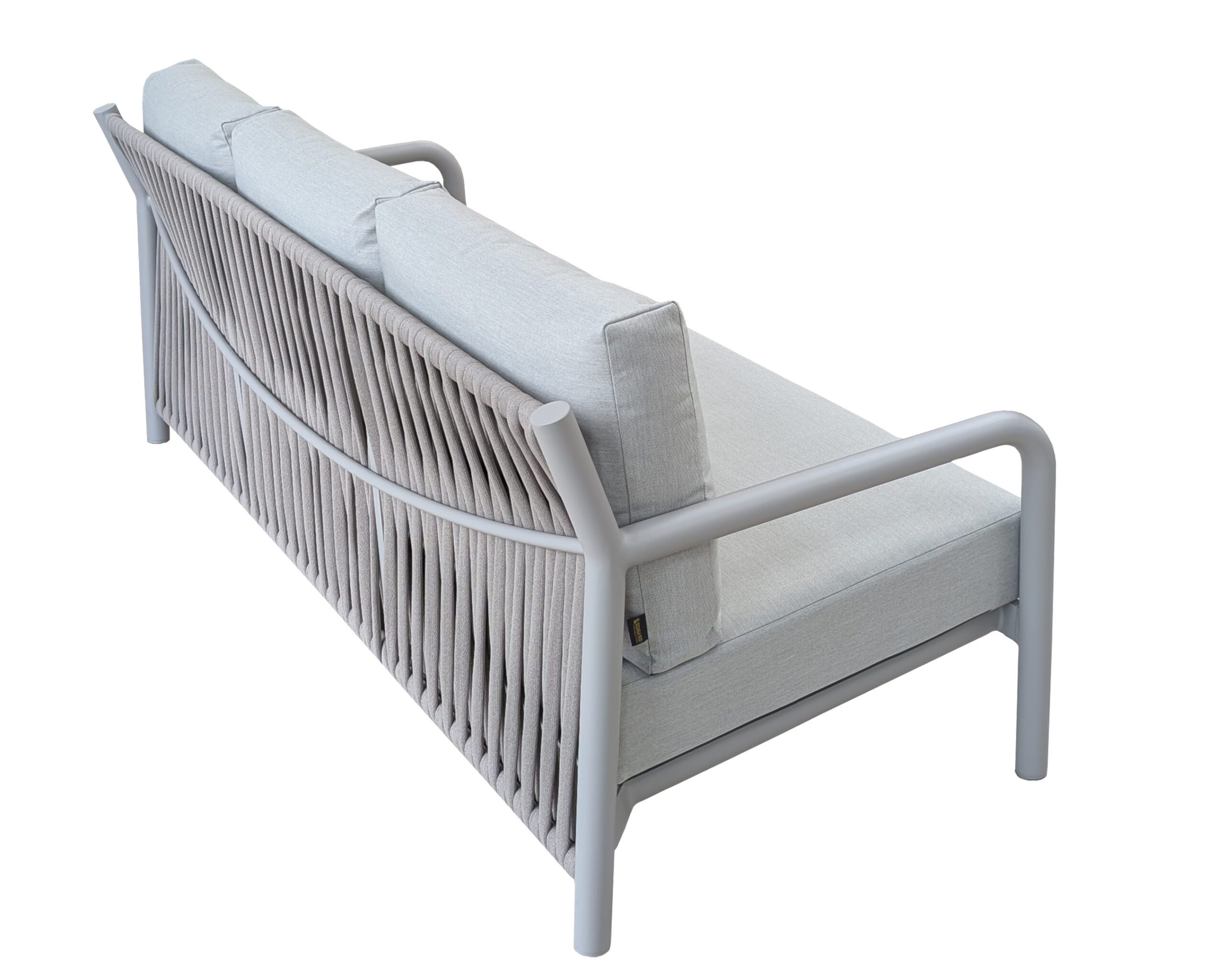 Rengard MIAMI Aluminium Rope 3 Seater Sofa Lounge Set with 2 Armchairs and 2 Coffee Tables - Image 5