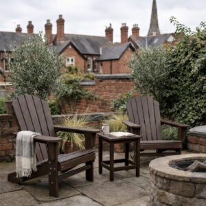 rengard adirondack armchair lounge set with a coffee table