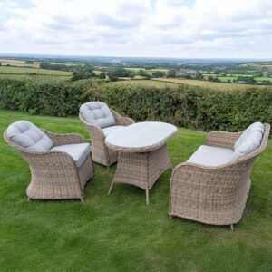 rengard amy rattan sofa set with 2 seater sofa