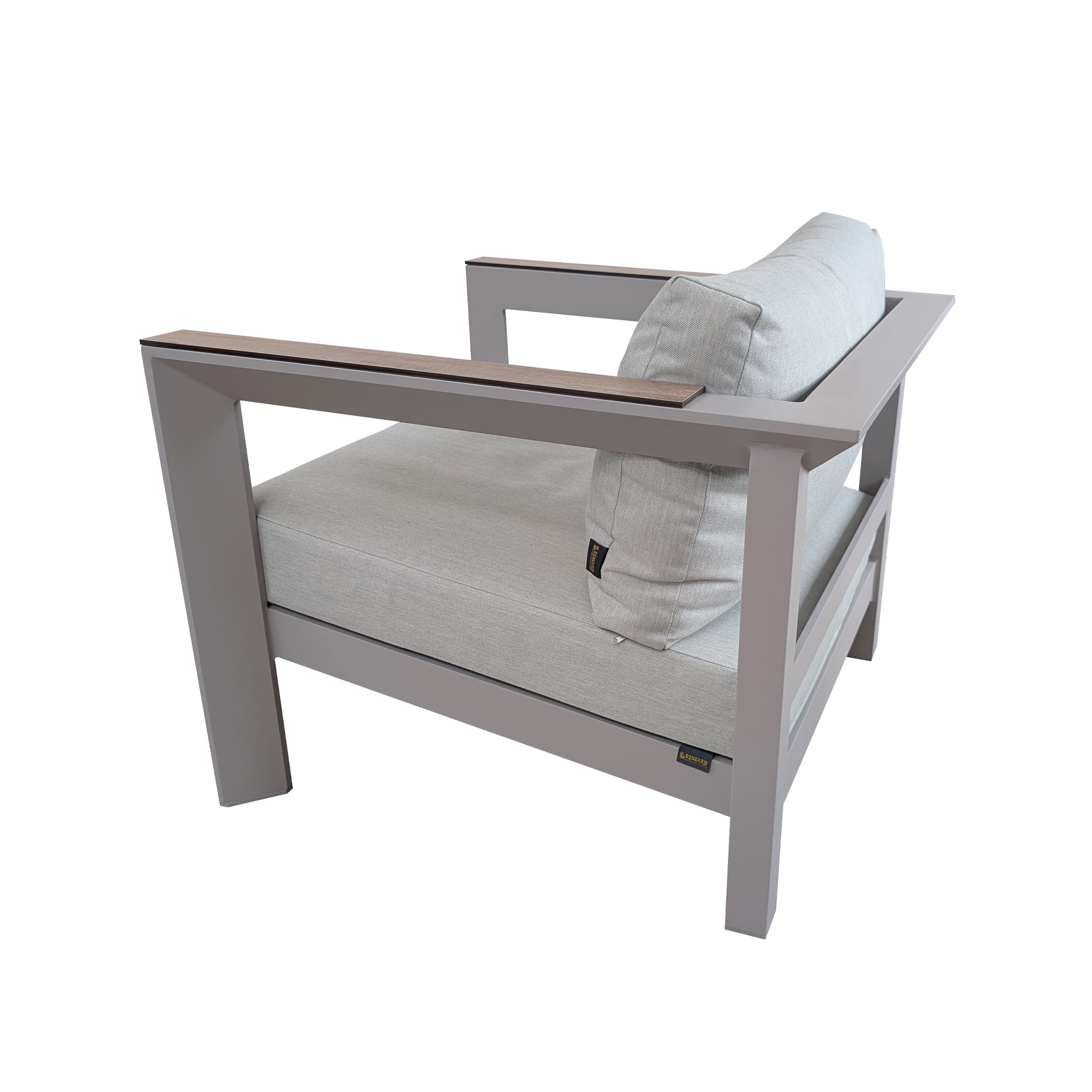 Rengard SAN FRANCISCO Aluminium 3 Seater Garden Sofa Set with 2 Armchairs and HPL Coffee Table - Image 3