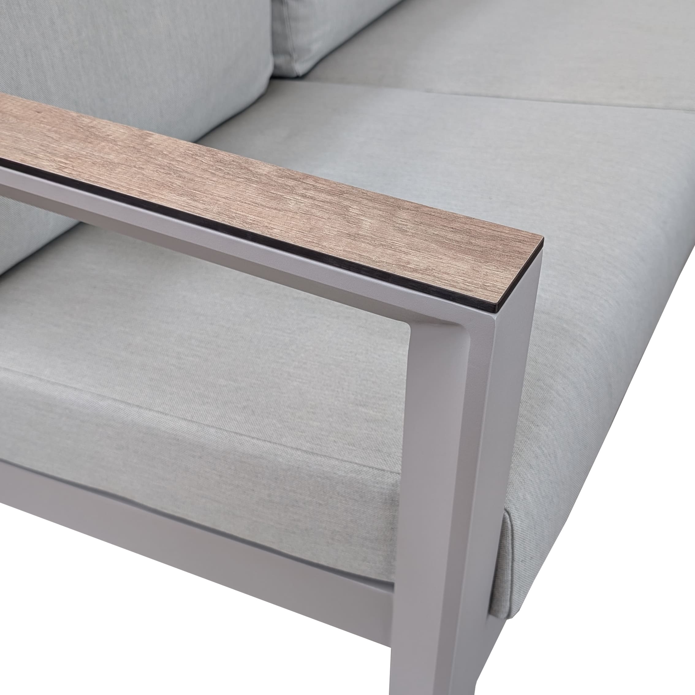 Rengard SAN FRANCISCO Aluminium 3 Seater Garden Sofa Set with 2 Armchairs and HPL Coffee Table - Image 4