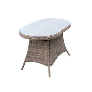 rengard amy oval rattan garden table for patio or balcony and garden