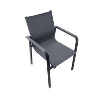 Rengard RONA 4 Seat Garden Dining Set - Aluminium Square Table in Anthracite Grey - Image 2