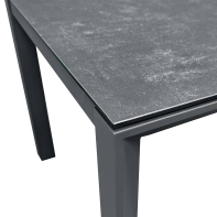 Rengard RONA 4 Seat Garden Dining Set - Aluminium Square Table in Anthracite Grey - Image 3