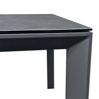 Rengard RONA 4 Seat Garden Dining Set - Aluminium Square Table in Anthracite Grey - Image 4