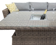 Rengard JENNY 6 Seat Rattan Modular Corner Sofa Set with Rising Ice Bucket Table & 2 Footstools - Image 3