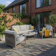 Rengard MIAMI Aluminium & Rope Sofa Lounge Set with 2 Armchairs and 2 Coffee Tables - Image 8