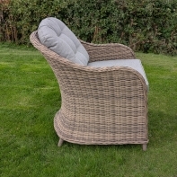 Rengard AMY Rattan Garden Armchair with Waterproof Cushions - Image 2