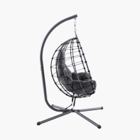 CALMO Anthracite Outdoor Single Hanging Chair - Image 3