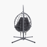 CALMO Anthracite Outdoor Single Hanging Chair - Image 4