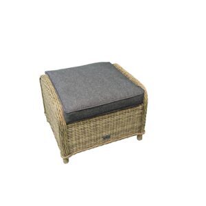 RENGARD - ABBEY Rattan Footstool with Cushion