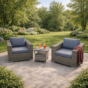 Rengard JENNY Rattan Lounge Set for Garden and Patio